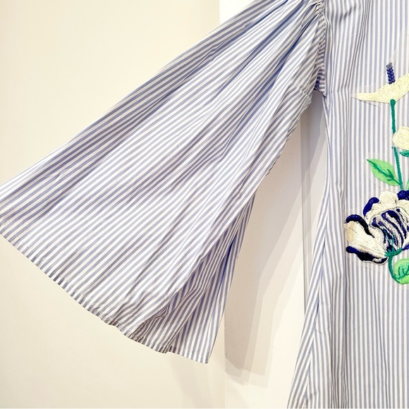 Blue & White Stripe Appliqué Dress - Picture 2 of 5